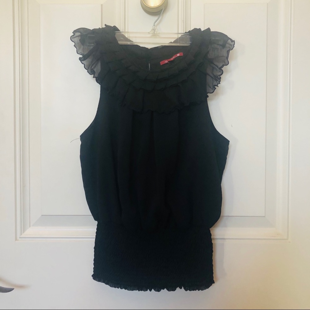 Ladies Sleeveless Black Top/Blouse Size Large